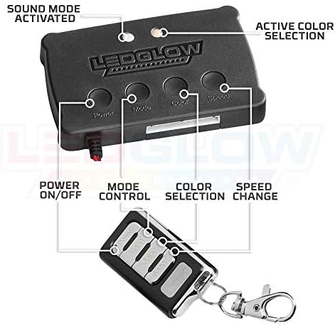 LEDGlow 4pc Million Color LED Golf Cart Underglow Kit for 12V 4-Seater