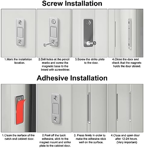Cabinet Sliding Door Magnets Jiayi 18 Pack Ultra Thin Magnetic Door Catch Sta...