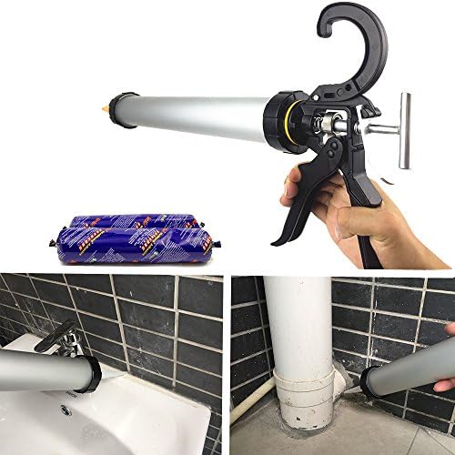 Sealant Sausage Caulking Gun with Aluminum Cartridge 600ml/20oz - 12:1 Thrust...