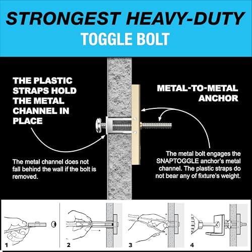 TOGGLER SNAPTOGGLE BM5 Toggle Anchor, 50 Pack, No Bolts
