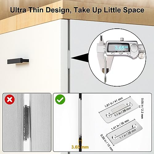 Cabinet Sliding Door Magnets Jiayi 18 Pack Ultra Thin Magnetic Door Catch Sta...