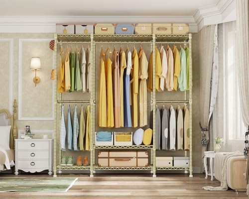 Ulif E3 Heavy Duty Garment Rack 4-Tier Freestanding Closet Organizer System