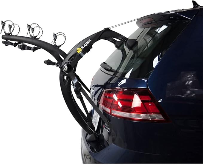 Saris Bones EX 3-Bike Trunk Rack Bicycle Carrier, Anti-Sway Straps, Fits Most