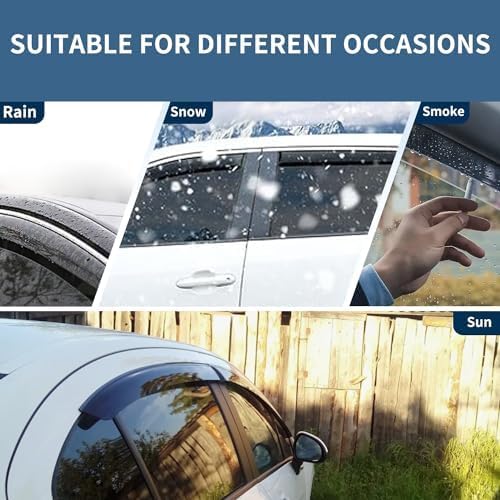 Window Visor Rain Guards Fit for Nissan Frontier Crew Cab 2005-2021 Trucks