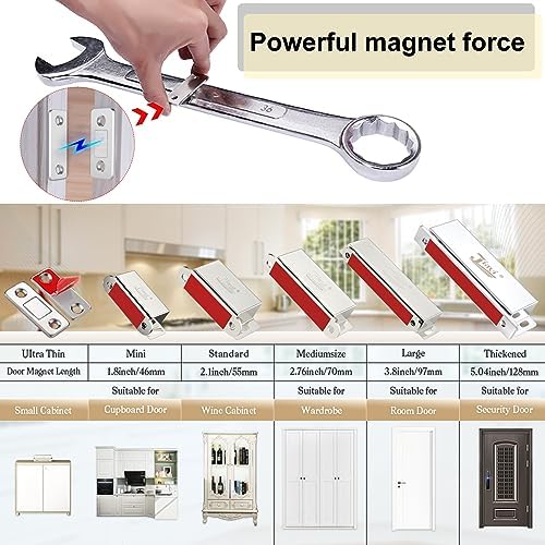 Cabinet Sliding Door Magnets Jiayi 18 Pack Ultra Thin Magnetic Door Catch Sta...