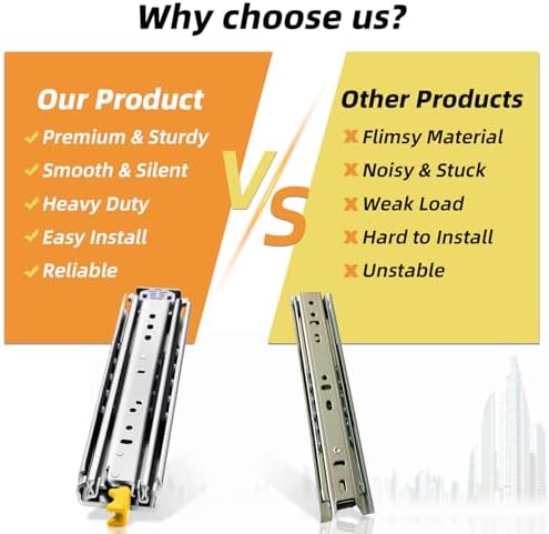 with Lock Heavy Duty Drawer Slides 12 14 16 18 20 22 24 26 28 30 32 34 36 40 ...