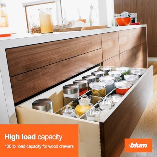Blum Tandem Plus BLUMOTION 21" Undermount Drawer Slides Kit Full Extension