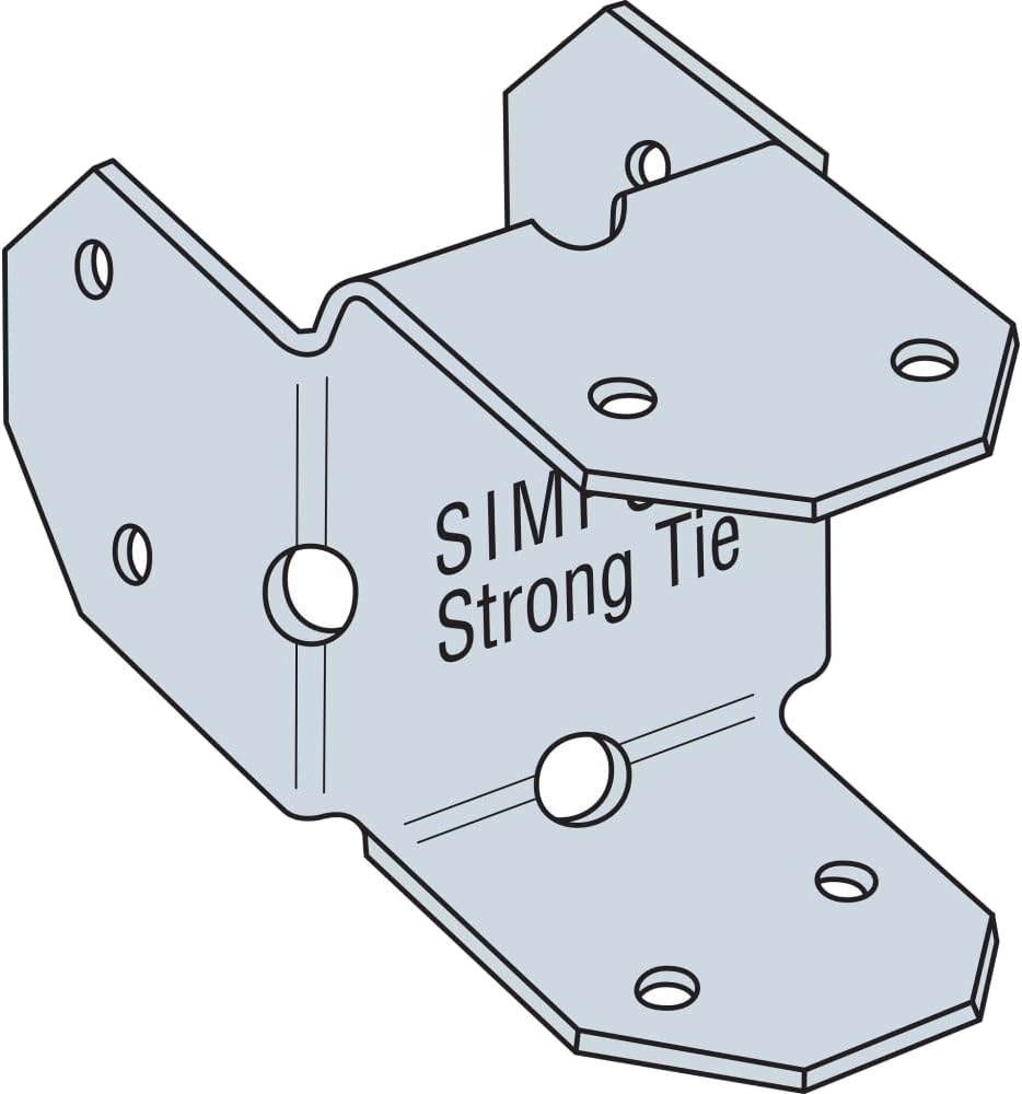 Simpson Strong-Tie RTB22 RTB 20-Gauge Galvanized Rigid Tie Bracket for 2X Pos...