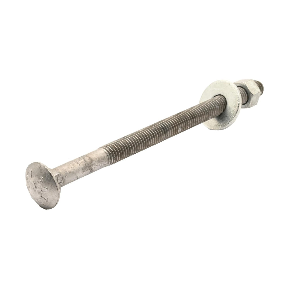 3/8"-16 x 12 (25 Pack) Galvanized Carriage Bolt Kit Grade 307A, Includes...