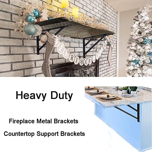 2Pcs Heavy Duty Shelf Bracket Countertop Support Brackets 16"x12" W...