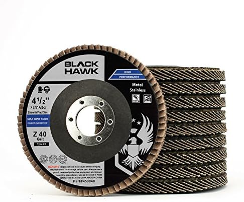 BHA 4-1/2 x 7/8 Zirconia Flap Disc T29 Angle Grinder - 40 Grit - 10 Pack
