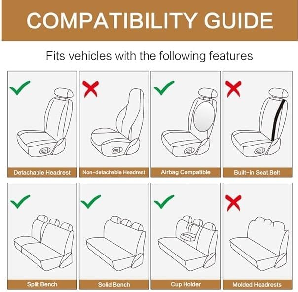 Breathable Premium Car Seat Covers Full Set，3D Air-Mesh Seat Covers for Cars，...