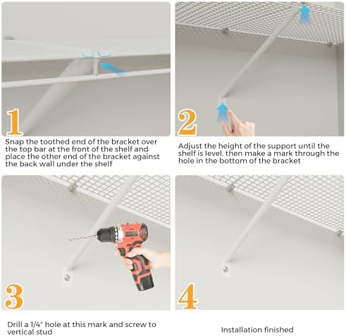 15pack Wire Shelving Support Bracket,White Wire Shelf Support Bracket,Can Be ...