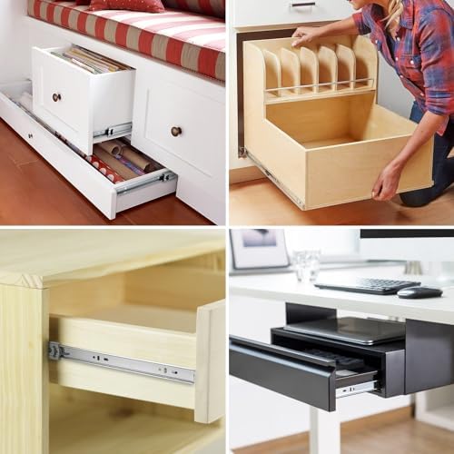 homdiy 10 Pairs Soft Close Drawer Slides 22 Inch Heavy Duty Side Mount Rail