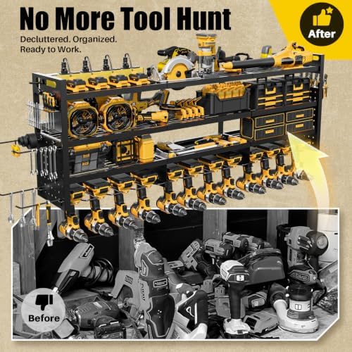 Large 49''Wide Power Tool Organizer Wall Mount, Charging Station
