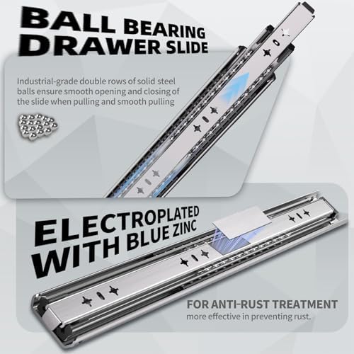 1 Pair 260 Lbs Heavy Duty Drawer Slides 12 14 16 18 20 22 24 26 28 30 32 36 4...