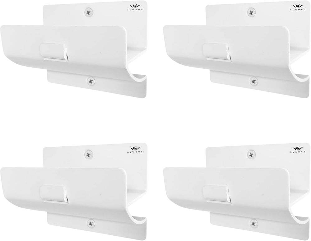 Ladder Hooks Set of 4 White - Heavy Duty Garage Bracket - Wall Mount Hanger