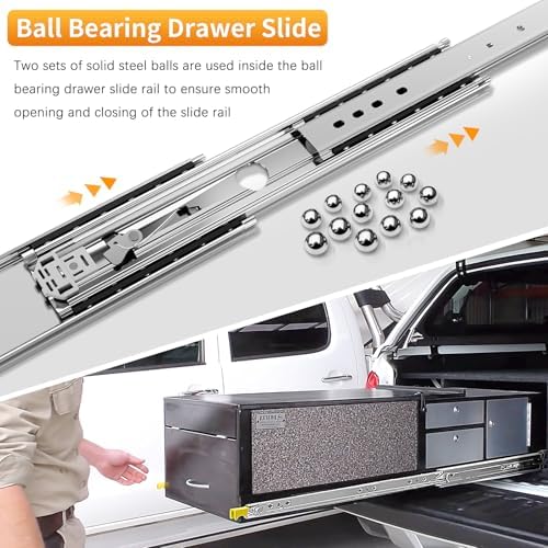1 Pair Heavy Duty Drawer Slides with Lock 18 20 22 24 26 28 30 32 34 36 38 40...