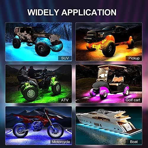 YiLaie RGB LED Rock Lights, 180 LEDs Lights (12 Pods)
