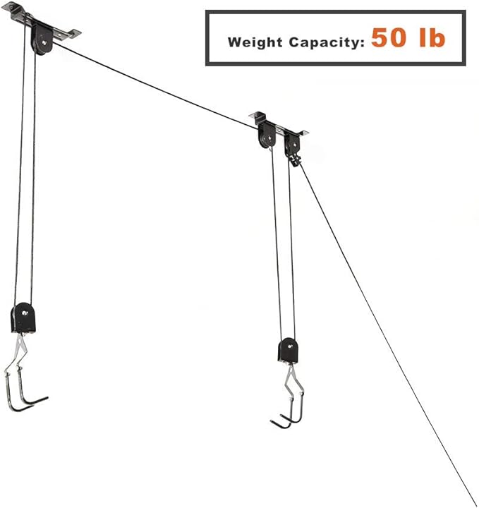 Wallmaster Ceiling Bike Mount Hanger, Bike Ceiling Lift Hoist, Bike Pulley