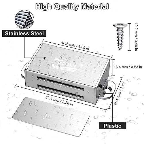 Jiayi 12 Pack Self Adhesive Magnetic Door Catch Heavy Duty 17lb Stainless Ste...