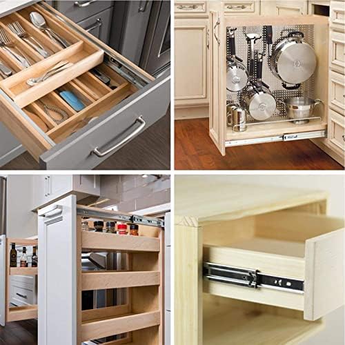 LONTAN 2 Pairs Soft Close Drawer Slides 22 Inch Heavy Duty Cabinet Rails