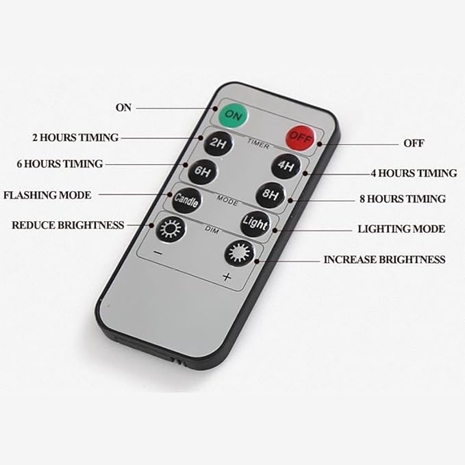 Rechargeable LED Tea Lights, Flickering Flameless Candles with Remote Timer, ...