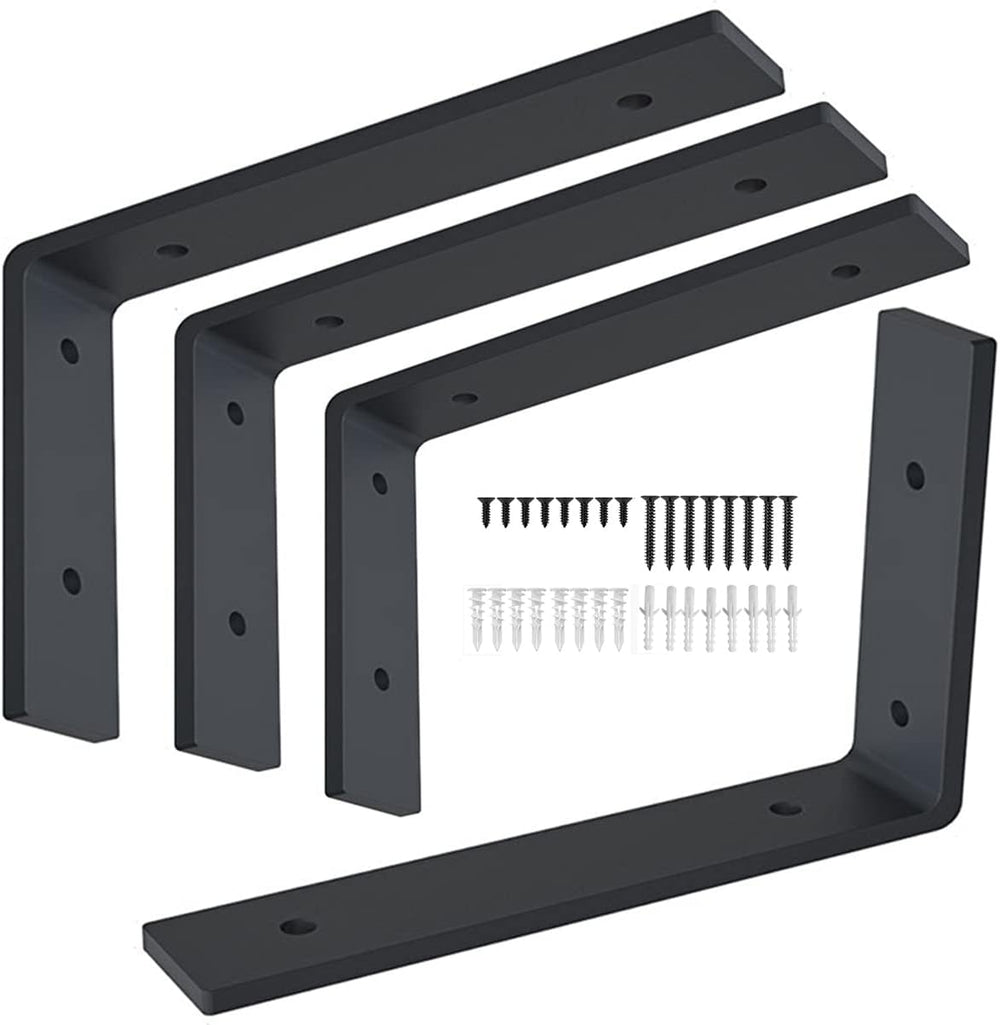12 Inch Shelf Bracket Heavy Duty L Shelf Bracket 12 x 8 Inch Metal Shelf Brac...