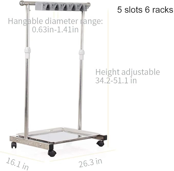 movable mop broom holder put wet mops floor standing cleaning tool rack