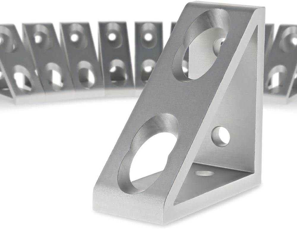 8020, 4336, 15 Series, 4 Hole Aluminum Inside Corner Gusset L Bracket for 80/...