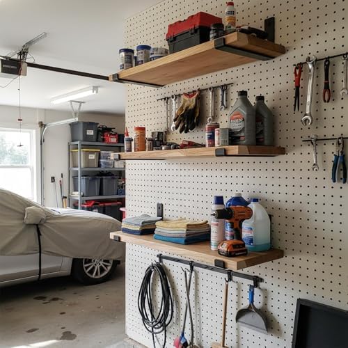 LEOPO 8 inch Shelf Brackets 8-Pack, 1/5" Thick Floating Shelf Bracket