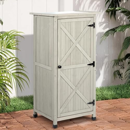 4x2 FT Wooden Outdoor Storage Cabinet