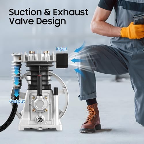 Air Compressor Pump 3HP 250L/min Air Compressor Head Pump Cylinder Cast Iron ...