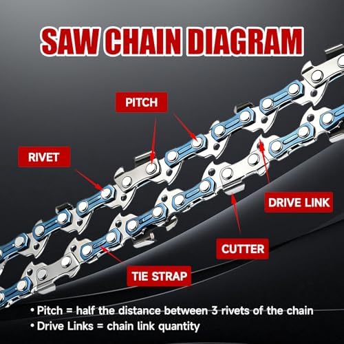 5 Pack 24 Inch Chainsaw Chain 3/8" Pitch .050" Gauge 84 Drive Links...