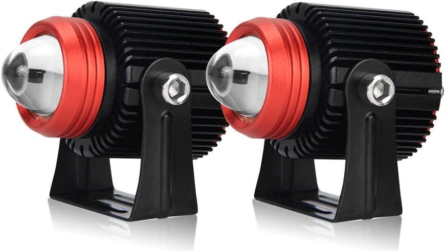 OPP ULITE Motorcycle Led Fog Lights 3000K Amber Yellow 6500K White Driving Li...