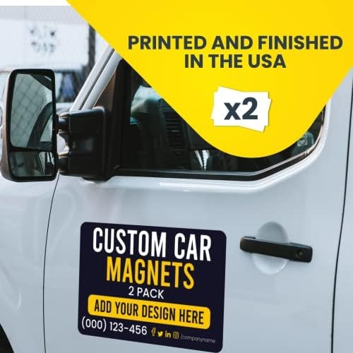Magnet Me Up Customizable and Personalized Automotive Magnet Decals (2 Pack)