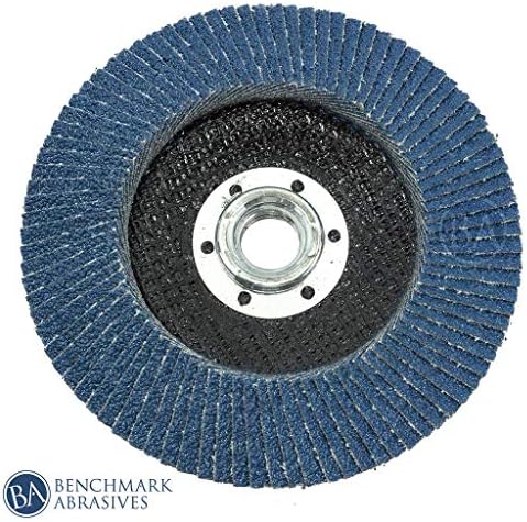 Benchmark Abrasives 4.5" x 5/8"-11 Zirconia Type 29 Flap Discs, 60 ...