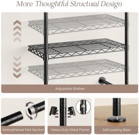 Closet Organizers and Storage, 3-Row Heavy Duty Garment Rack Clothes Rack for...