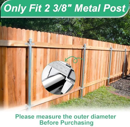 12 PCS Fence Post Brackets, 2-3/8“ Steel to Wood Fence Bracket,