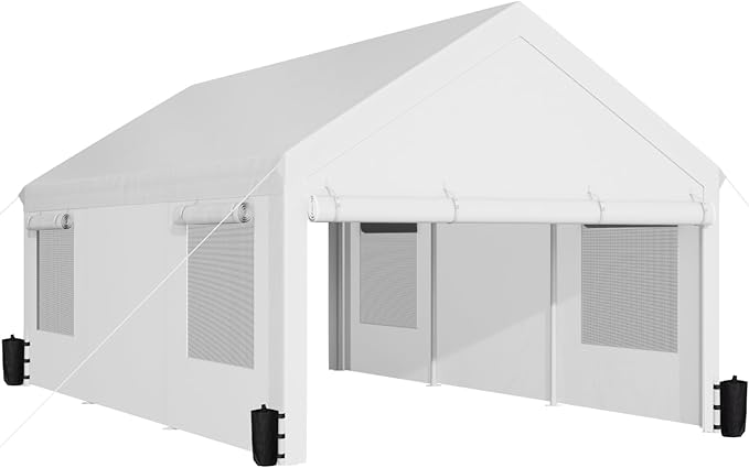 JAMFLY 12x20 ft Heavy Duty Carport
