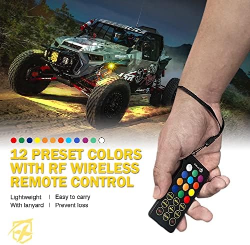 Xprite LED Rock Lights Kit 10 Pods Multicolor Neon Underglow Lights