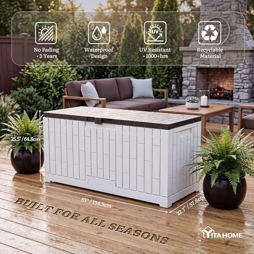 YITAHOME 120 Gallon Outdoor Storage Deck Box