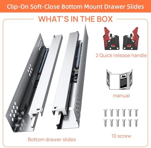 14 Inch Soft Close Undermount Drawer Slides for Frameless Cabinets