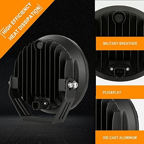 BIGLIONX Round LED Offroad Lights 7inch 2pcs 210W 32000LM LED Off Road Light ...