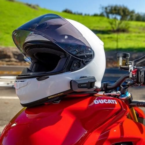 Cardo PACKTALK Edge Motorcycle Bluetooth Communication System Headset Interco...
