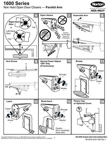 Norton 1604BC Series Door Closer, Tri-Style® (Regular, top jamb, or Parallel ...