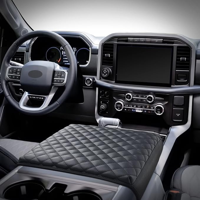 KMMOTORS F150 Center Console Cover, Thick Armrest Cushion, Funda para consola