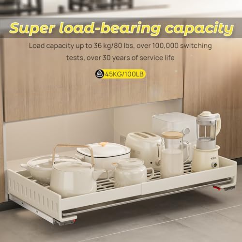 24” Undermount Drawer Slides Soft Close 100 lbs with Bracket 1 Pair