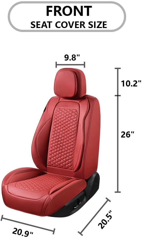 2 Packs Car Seat Covers Leather Car Seat Covers Universal Seat Covers