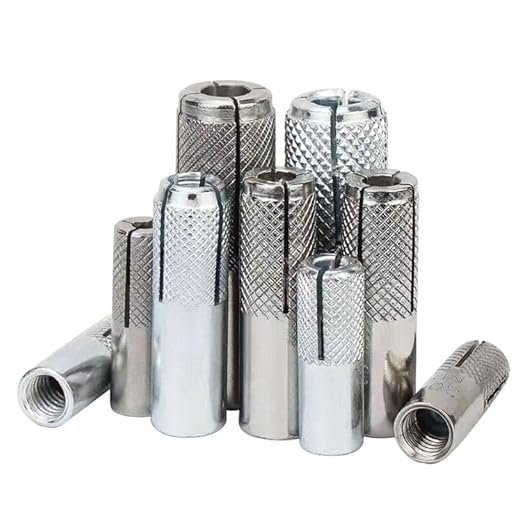 Wensilon 1/2"-13 Premium Stainless Steel Drop in Anchors Assortment, Knu...